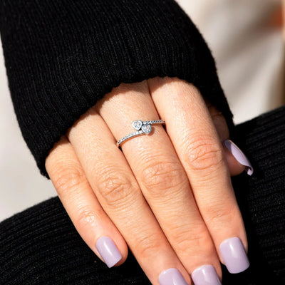 Daughter Two Heart Ring