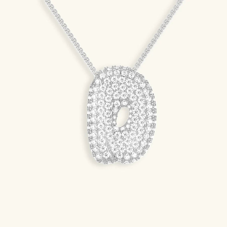 BUBBLE INITIAL DIAMOND NECKLACE