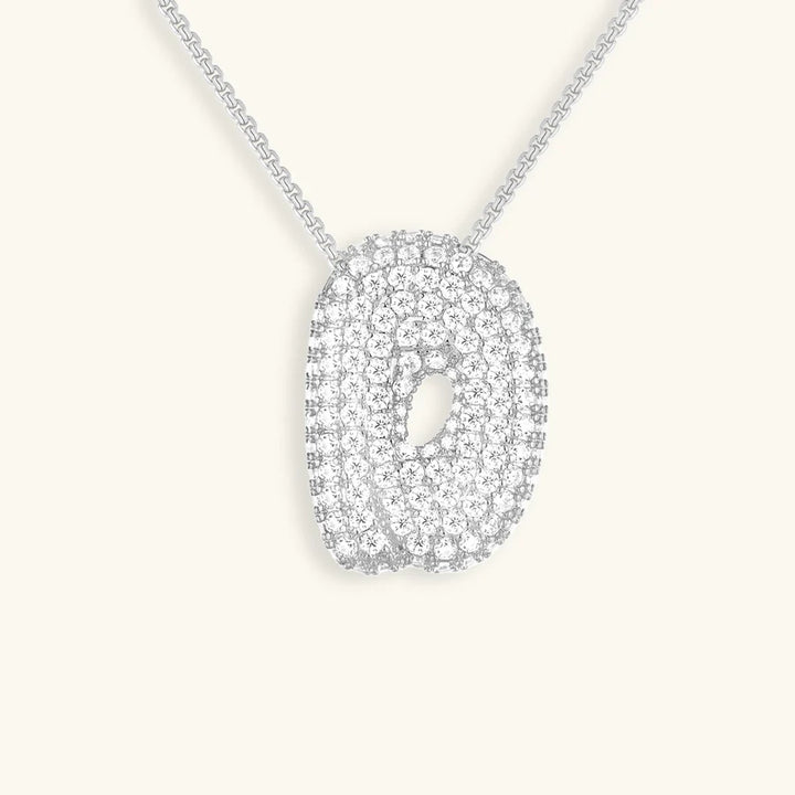 BUBBLE INITIAL DIAMOND NECKLACE