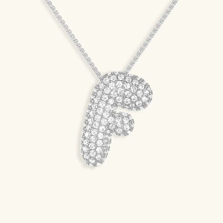 BUBBLE INITIAL DIAMOND NECKLACE