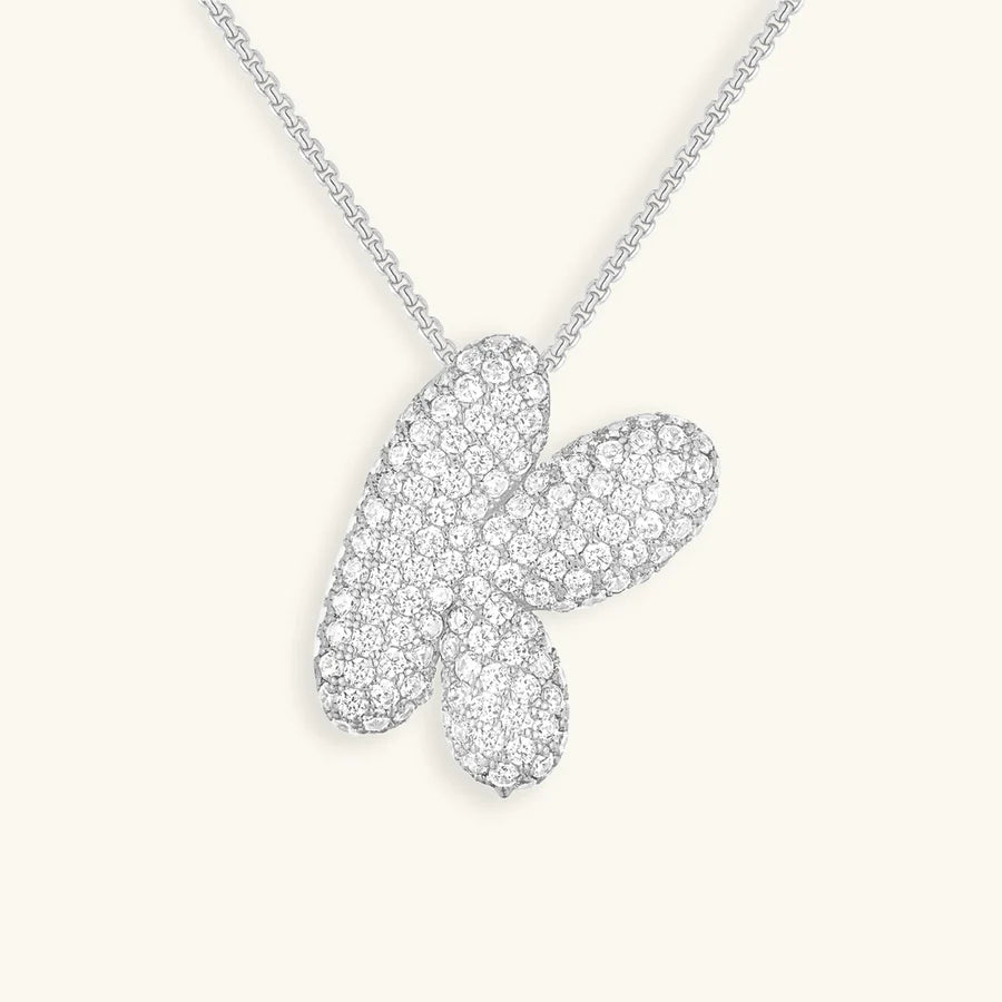 BUBBLE INITIAL DIAMOND NECKLACE