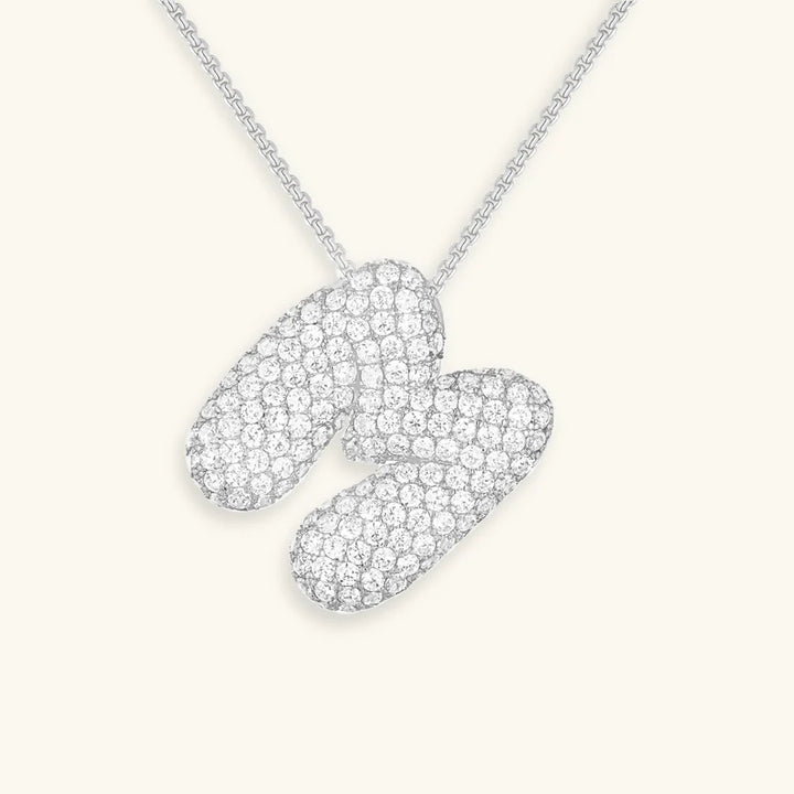 BUBBLE INITIAL DIAMOND NECKLACE