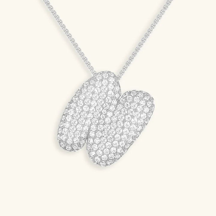 BUBBLE INITIAL DIAMOND NECKLACE