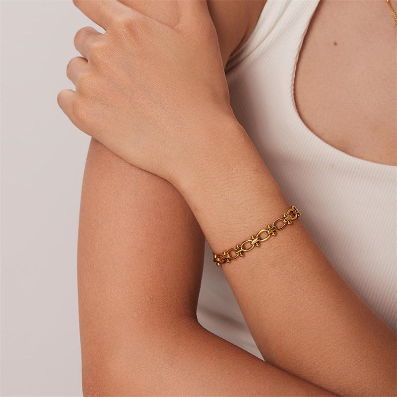 Gold Link Chain Bracelet