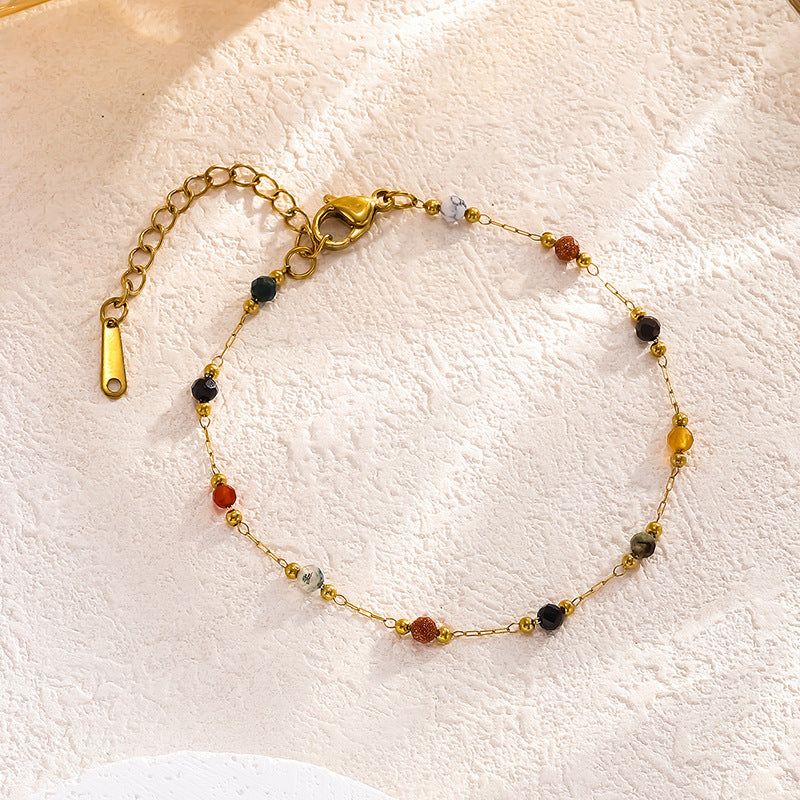 Lulu Beaded Stone Necklace