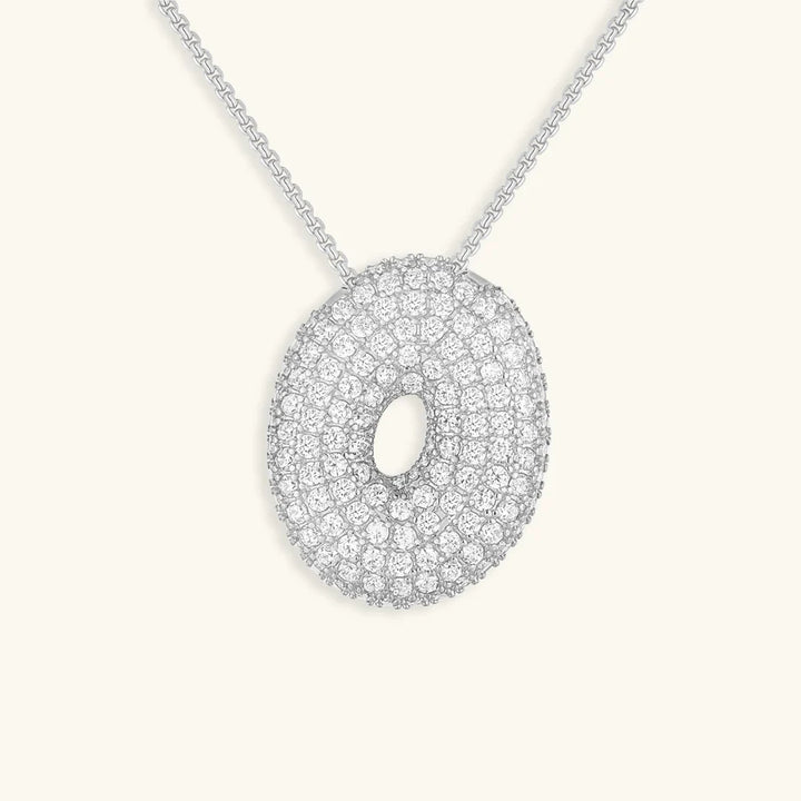 BUBBLE INITIAL DIAMOND NECKLACE