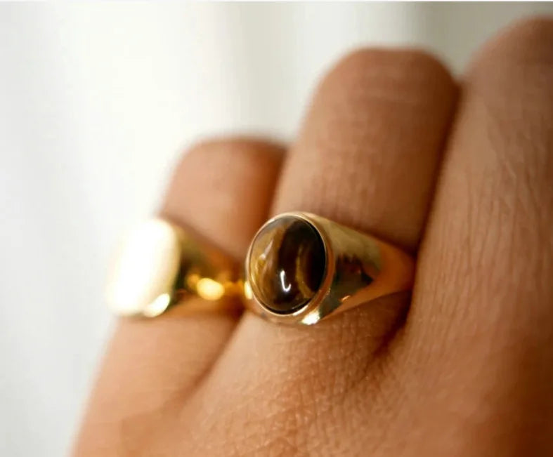 Oval Tiger Eye Ring