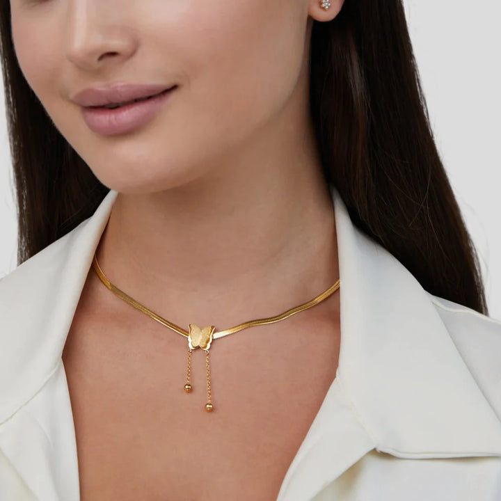 Amelie Gold Butterfly Necklace