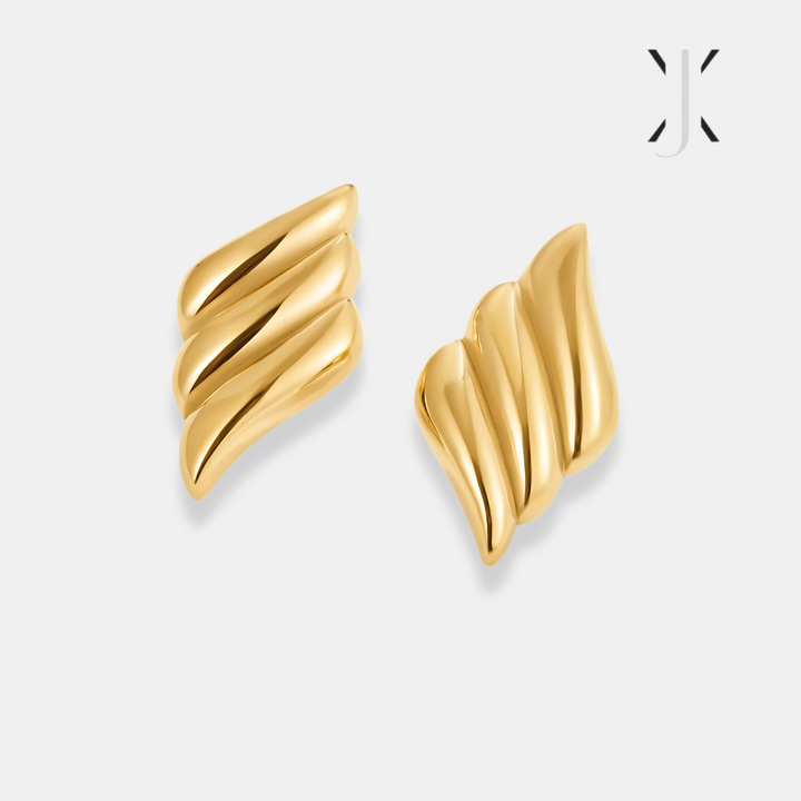 Klobige goldene Ohrringe „Rene“