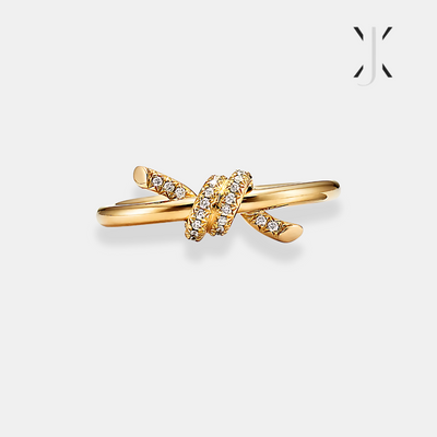 Knotted Diamond Ring