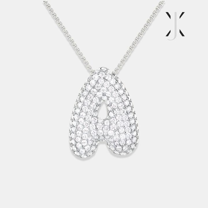 BUBBLE INITIAL DIAMOND NECKLACE