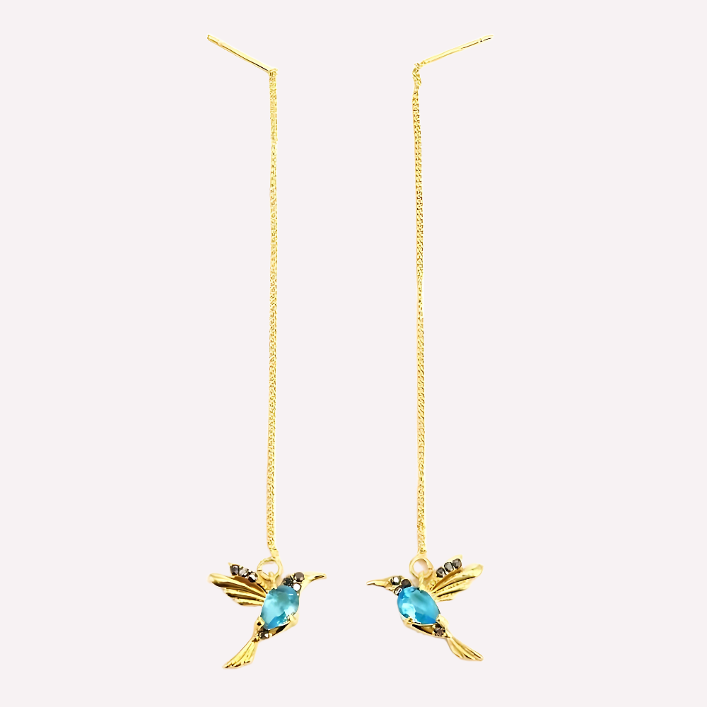 Crystal Hummingbird Earrings