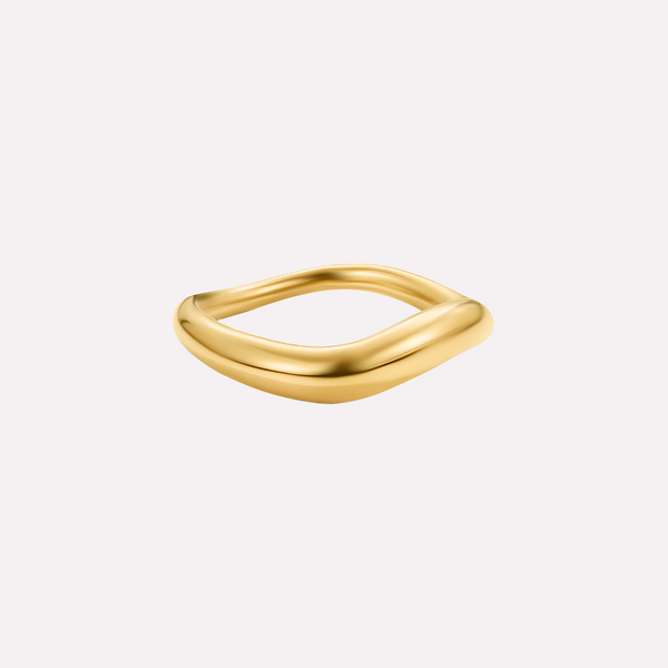 Mina Gold Wave Ring