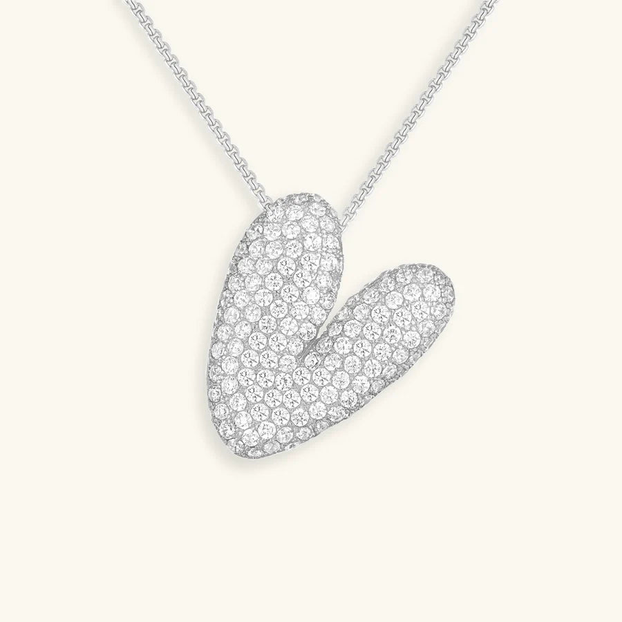 BUBBLE INITIAL DIAMOND NECKLACE