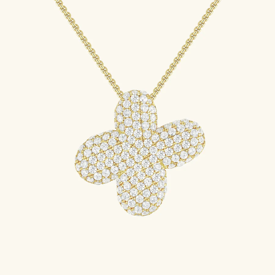 BUBBLE INITIAL DIAMOND NECKLACE