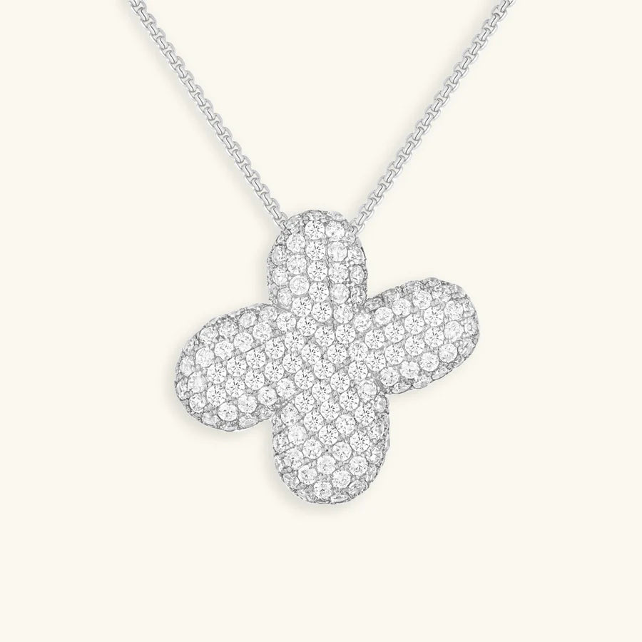 BUBBLE INITIAL DIAMOND NECKLACE