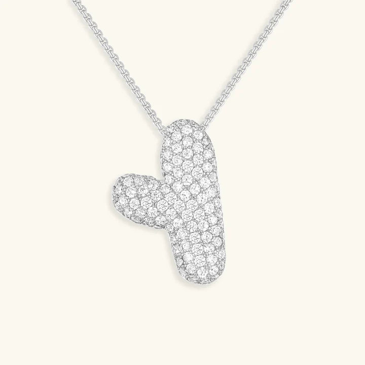 BUBBLE INITIAL DIAMOND NECKLACE