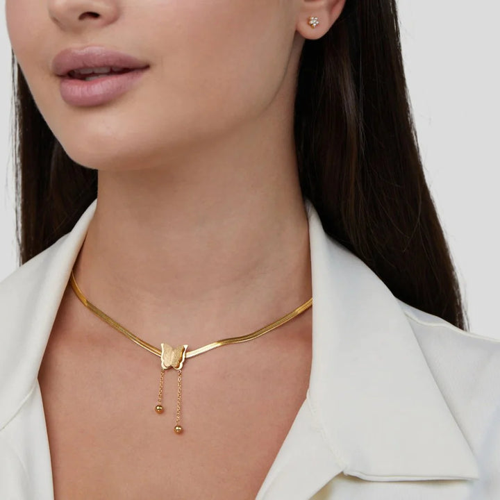 Amelie Gold Butterfly Necklace