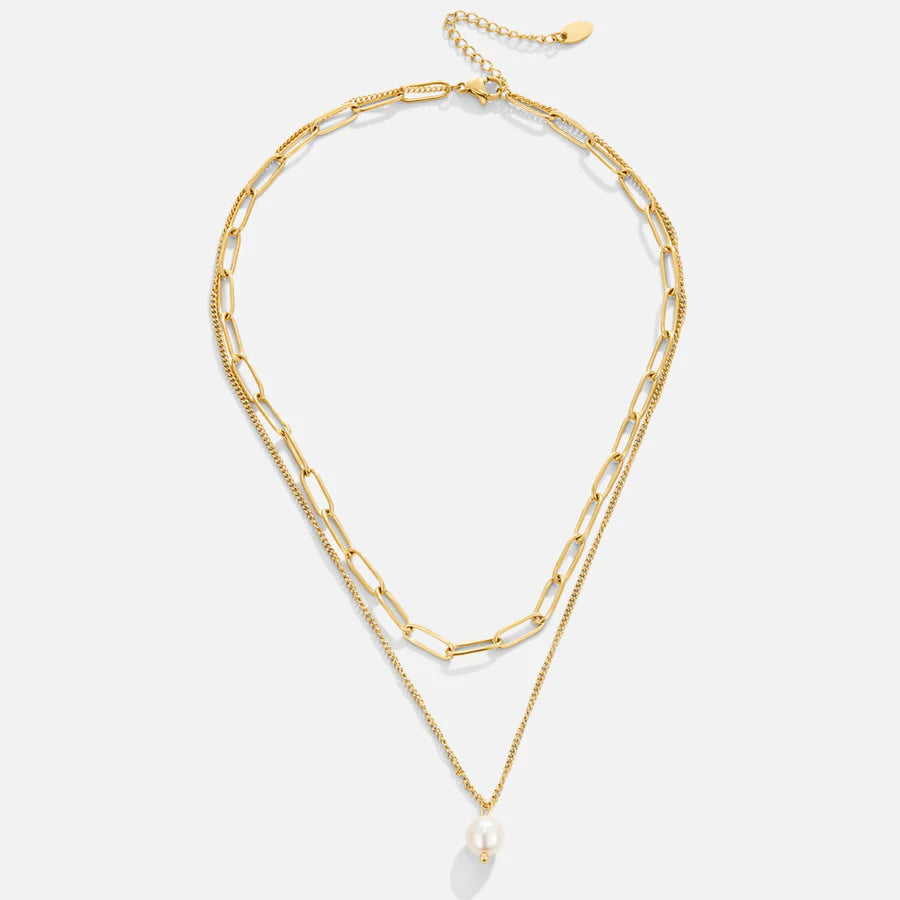 Angela Pearl Gold Necklace