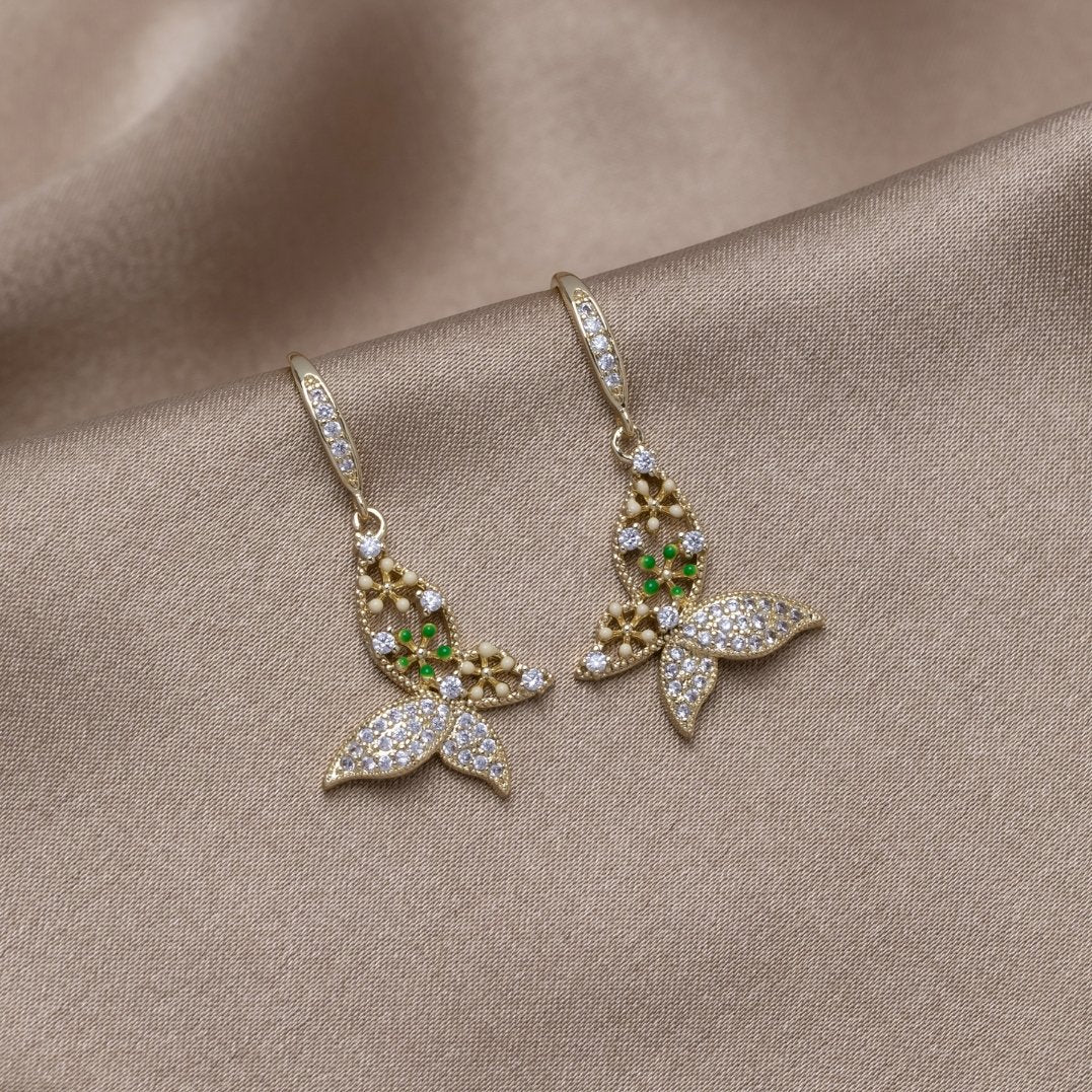 Butterfly & Flower Earrings