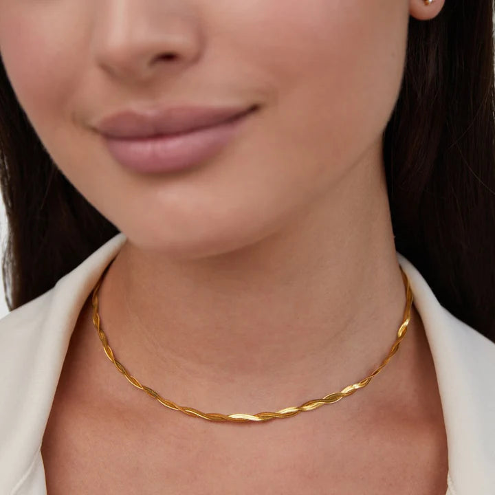 Chiara Twist Snake Chain Necklace