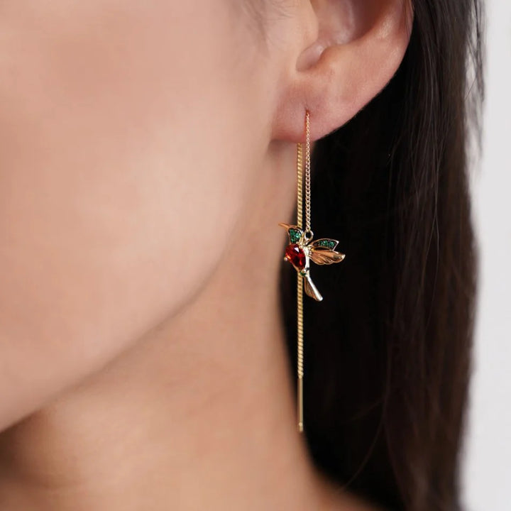 Crystal Hummingbird Earrings