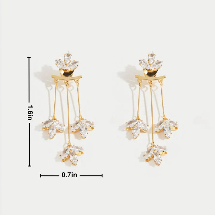 18K Lotus Waterfall Earrings