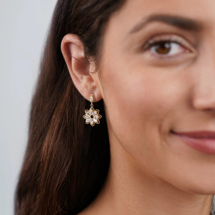 Crystal Sunflower Earrings