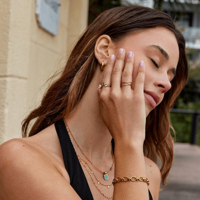 Crystal Zircon Flower Ring