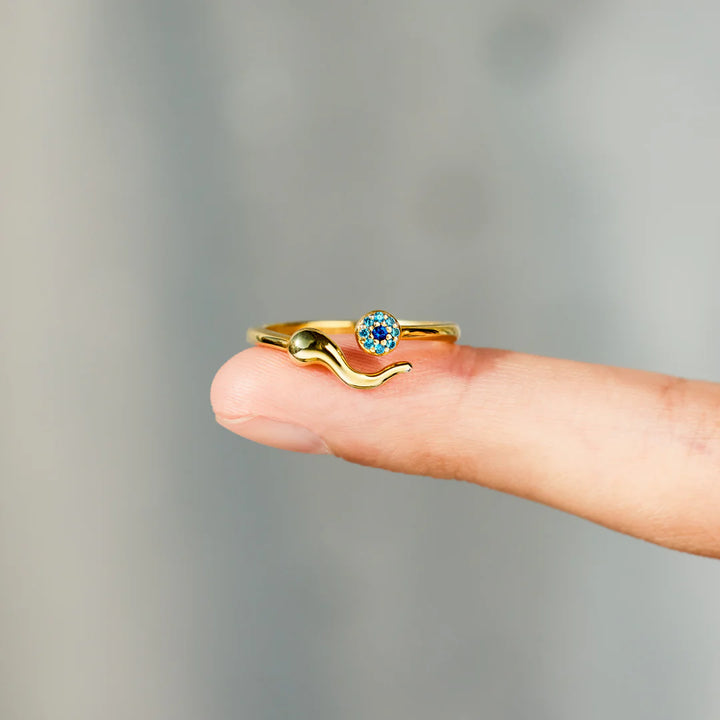 Gold Evil Eye Ring