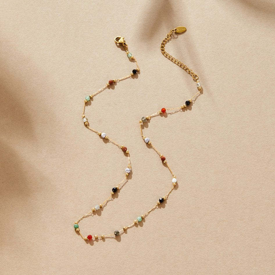 Colorful Natural Stone Necklace