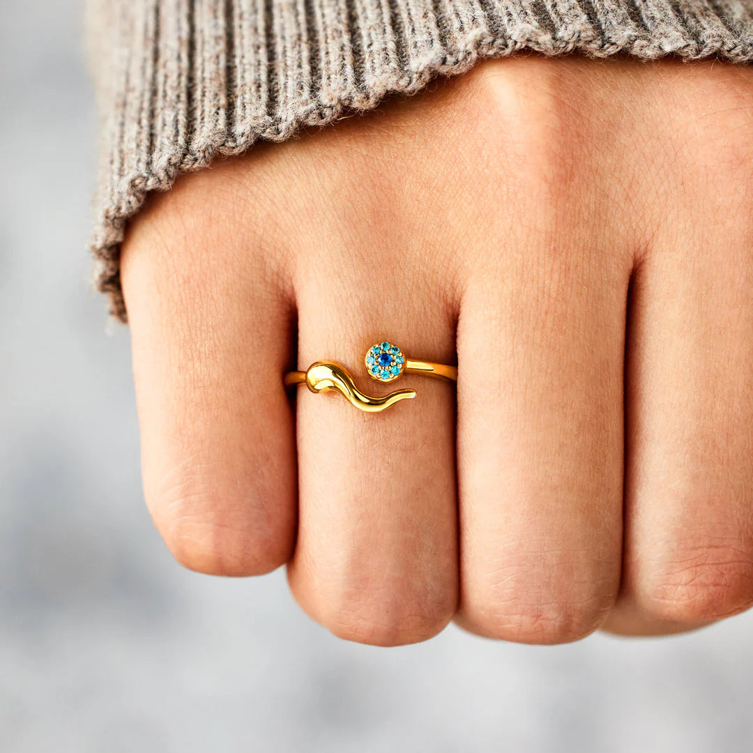 Gold Evil Eye Ring