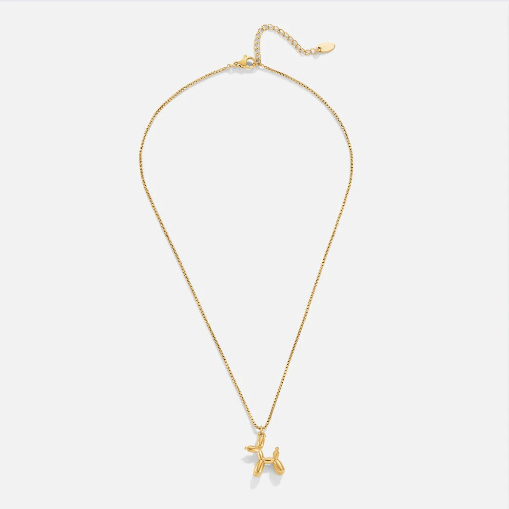 Gold Balloon Animal Necklace