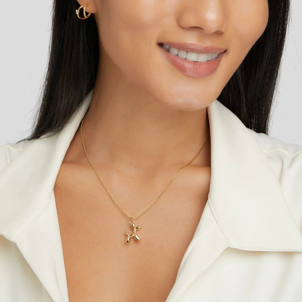 Gold Balloon Animal Necklace