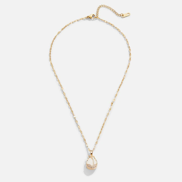 Golden Tulip Crystal Necklace