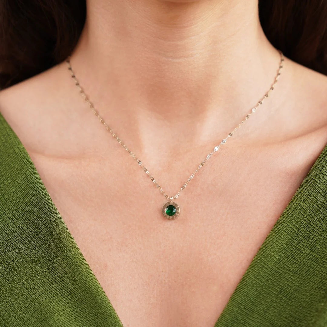 Green Crystal Athena Necklace