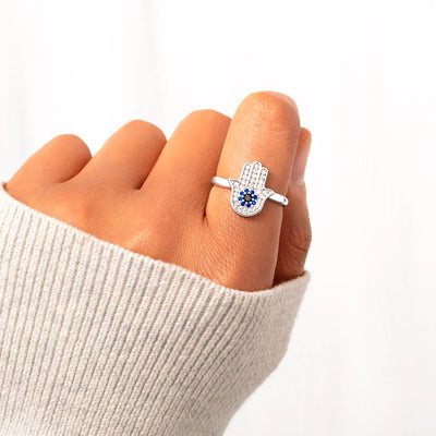 Evil Eye Spinner Anxiety Fidget Ring