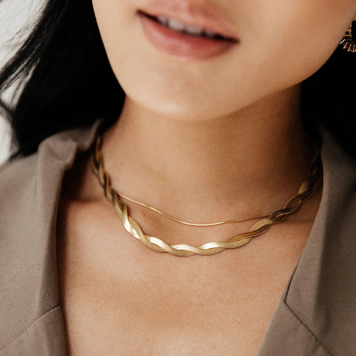 Chiara Twist Snake Chain Necklace