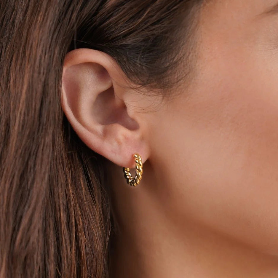 Layla Gold Twist Earrings