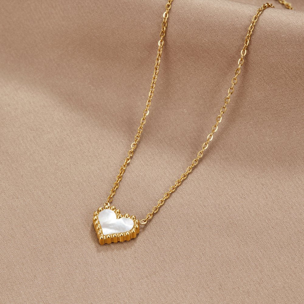 Lois Beaded Heart Necklace