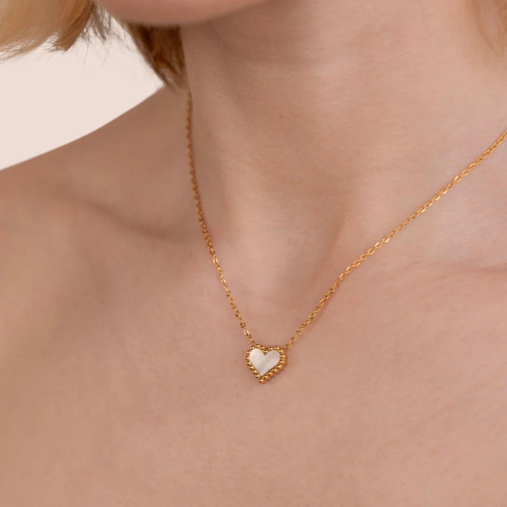 Lois Beaded Heart Necklace