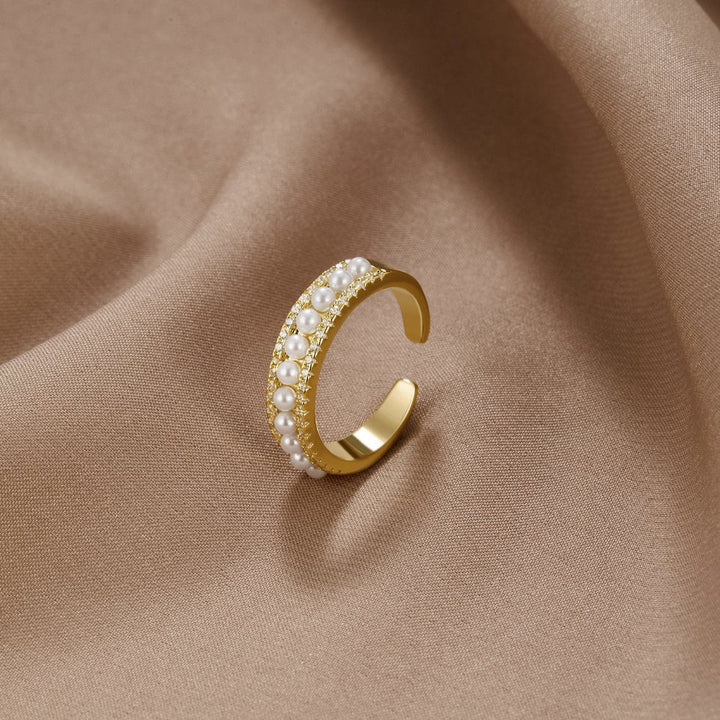 Luxury Gold Pearl Ring