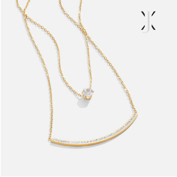 Dainty Crystal Layered Necklace