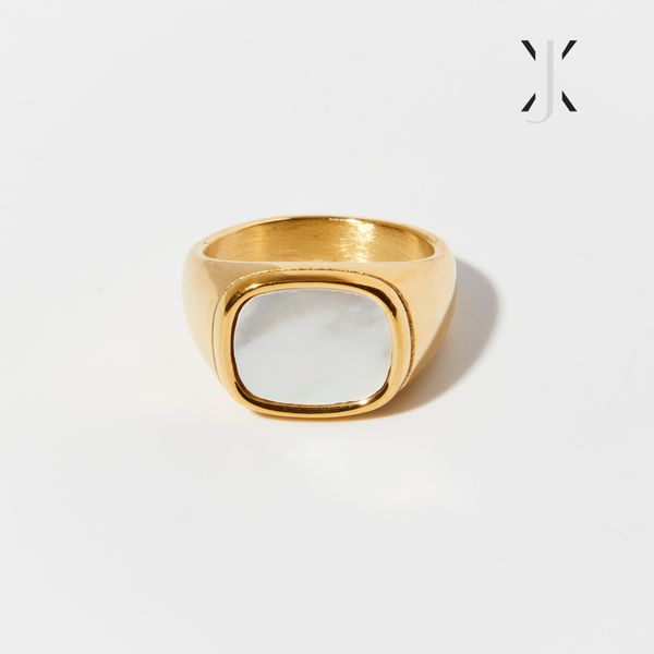 Mother Of Pearl Signet Ring