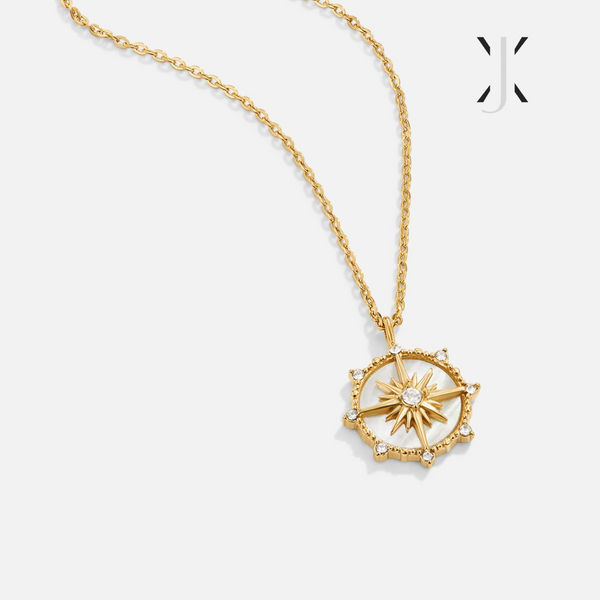 White Crystal Starburst Necklace