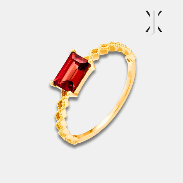 Inlaid Pomegranate Ring