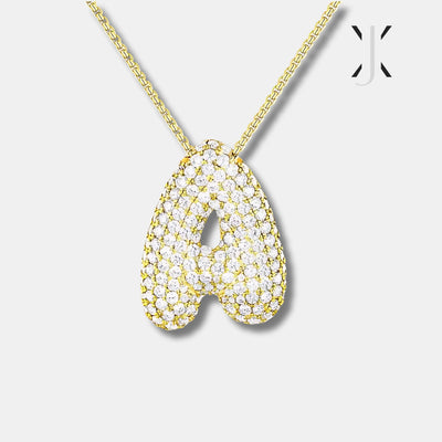 BUBBLE INITIAL DIAMOND NECKLACE