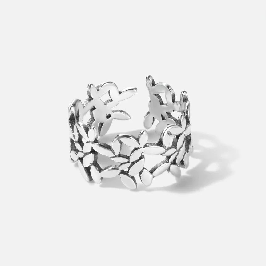 Silver Leaf Ring