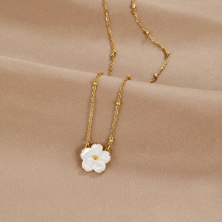 White Blossom Flower Necklace