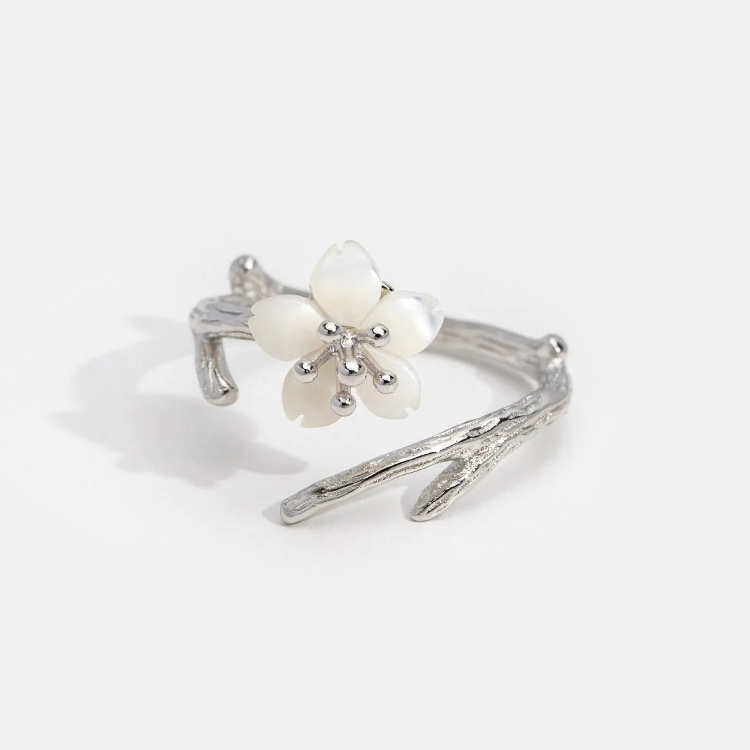 White Cherry Blossom Ring